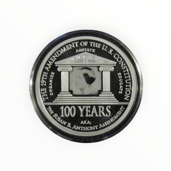 2020 Centennial of 19th  Amendment 1 Troy Ounce .999 Silver