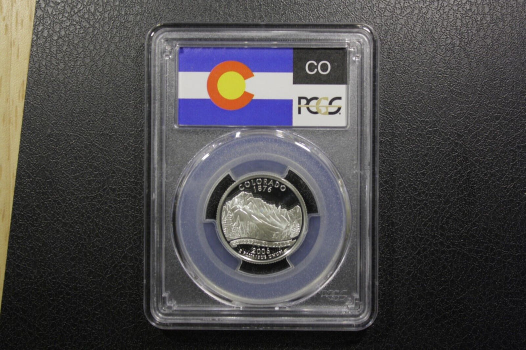 2006 S Colorado Proof Silver Quarter PCGS PR69DCAM Flag Label