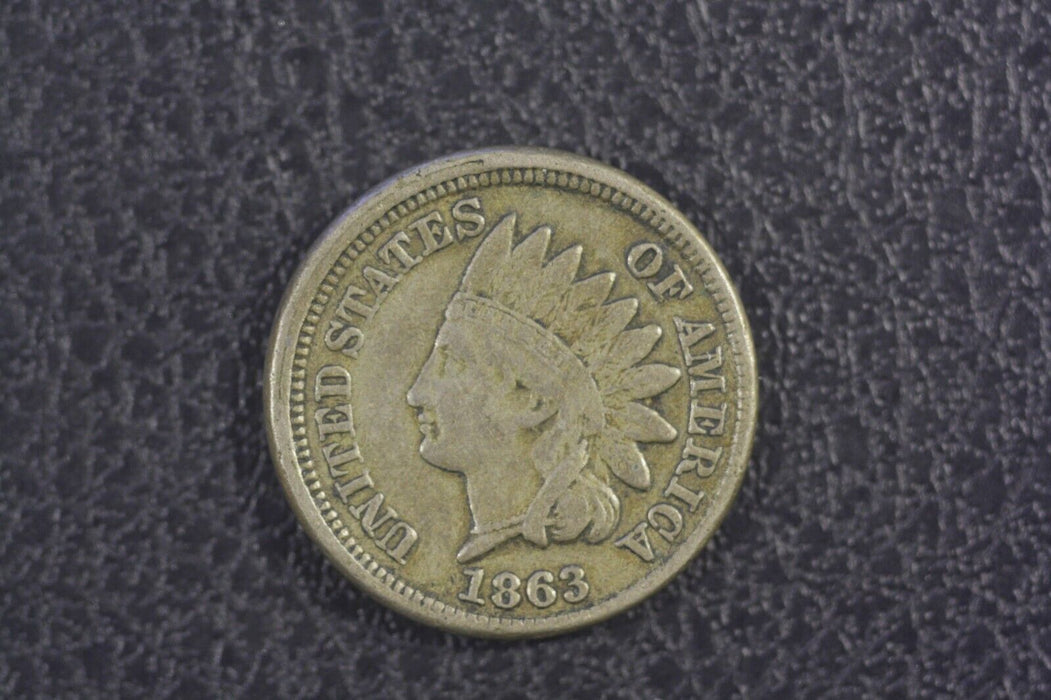 1863 Indian Head Cent - Scarce  Very Fine  Semi-key  Better Date