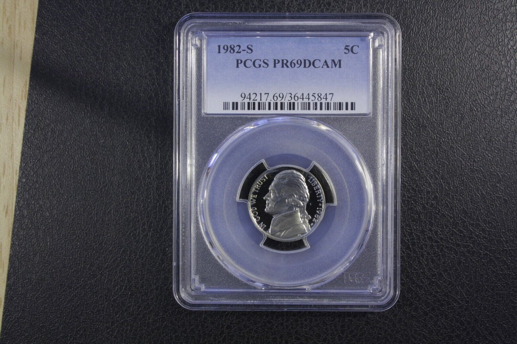 1982-S PCGS Proof 69 Deep Cameo (PR69DCAM) Jefferson Nickel 36445847