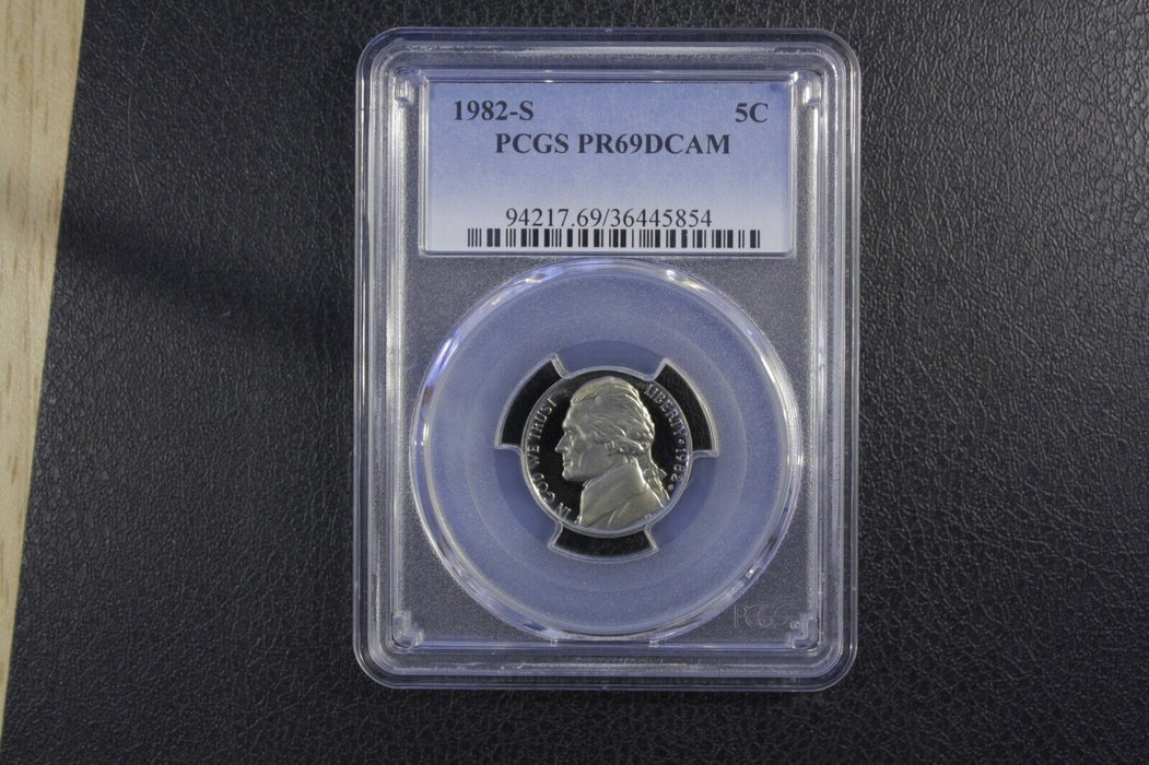 1982-S PCGS Proof 69 Deep Cameo (PR69DCAM) Jefferson Nickel 36445854