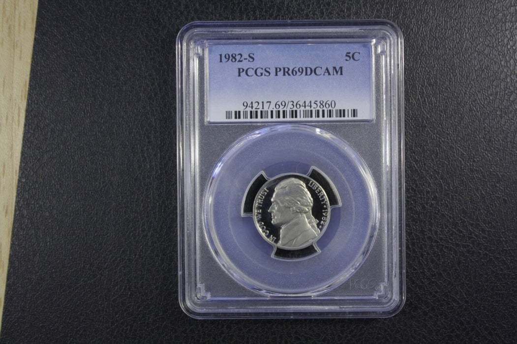 1982-S PCGS Proof 69 Deep Cameo (PR69DCAM) Jefferson Nickel 36445860