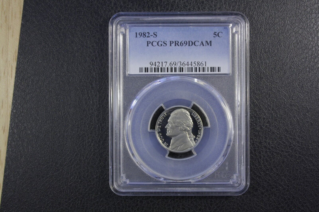 1982-S PCGS Proof 69 Deep Cameo (PR69DCAM) Jefferson Nickel 36445861