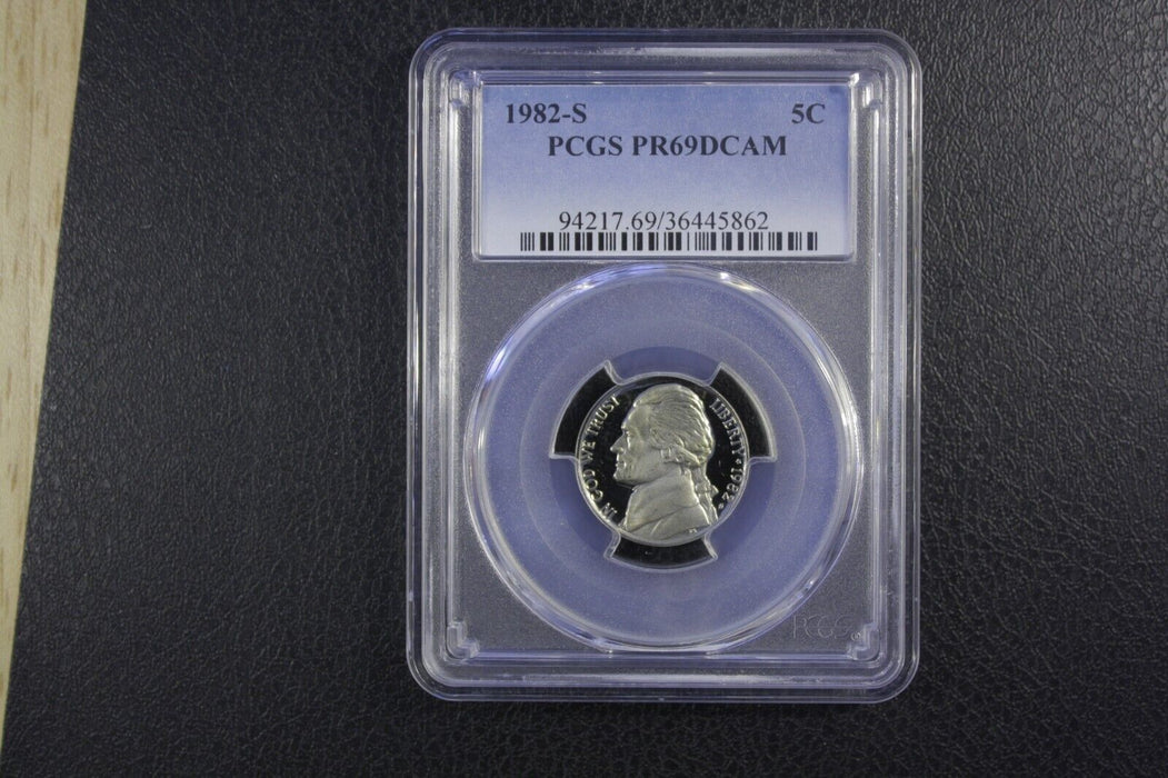 1982-S PCGS Proof 69 Deep Cameo (PR69DCAM) Jefferson Nickel 36445862