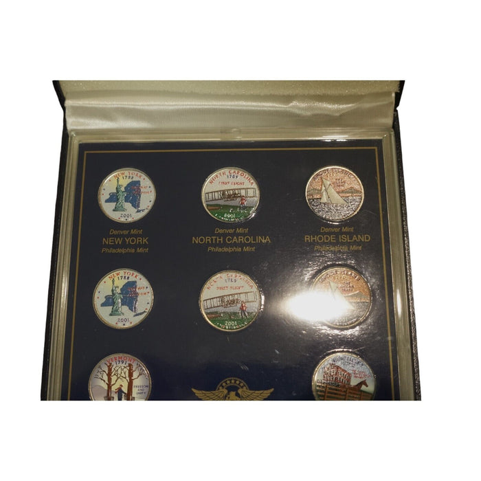 Quarters Colorized Colorized State Quarters 2001 Year Set of 10 with Case — Collectible ...