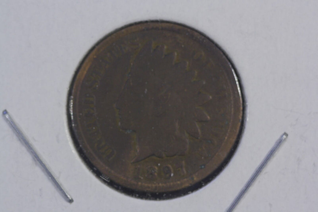 1897 Indian Head Cent Penny- Actual Coin Shown