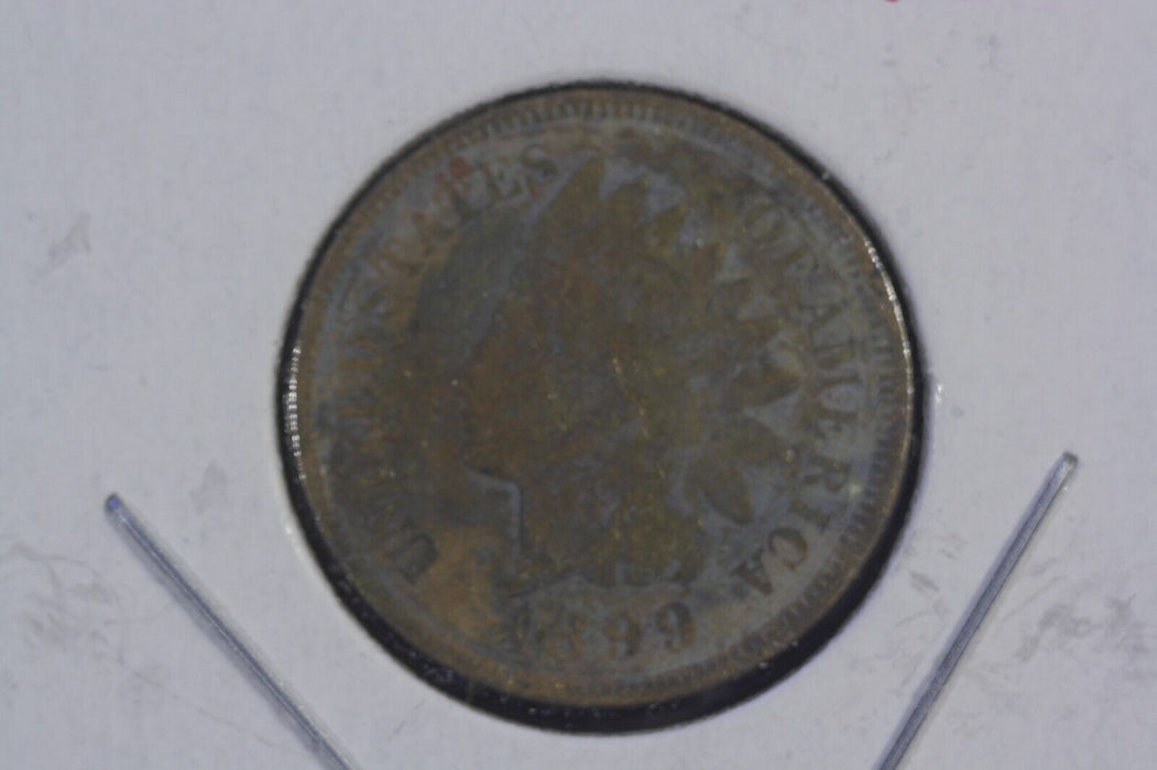 1899, Rare Old Antique, Indian Head Penny, US Collection Coin, (125 Years Old).