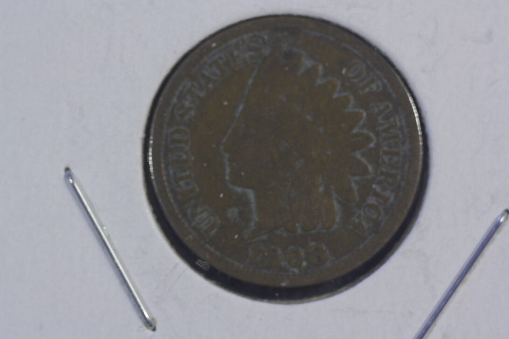 1908 - Indian Head One Cent 1C Coin