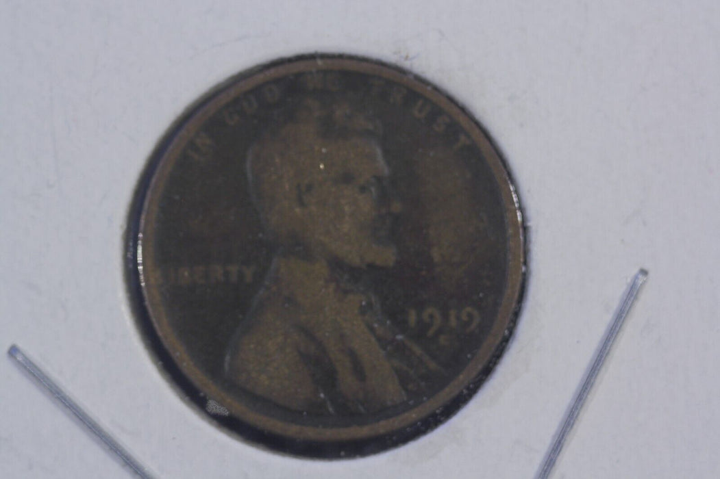 1919 S Lincoln Cent - decent album filler, actual coin in photo