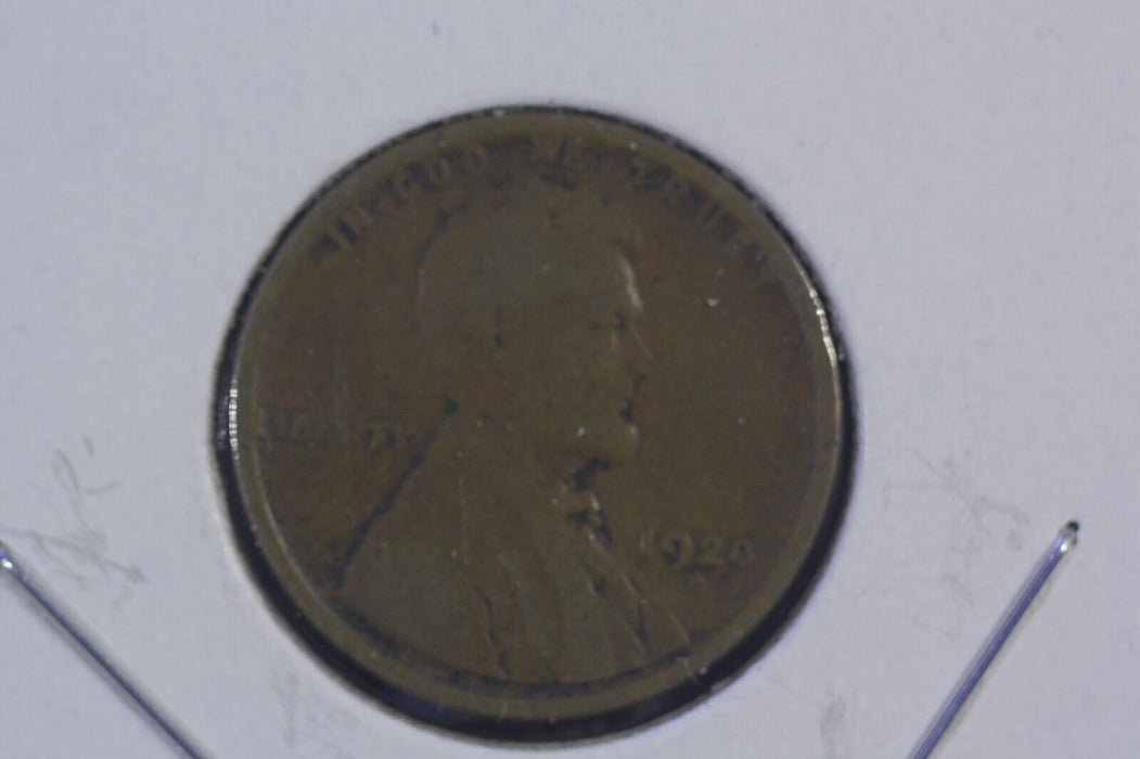 1920-D Lincoln Wheat Cent Copper Penny ~ Fine (F)