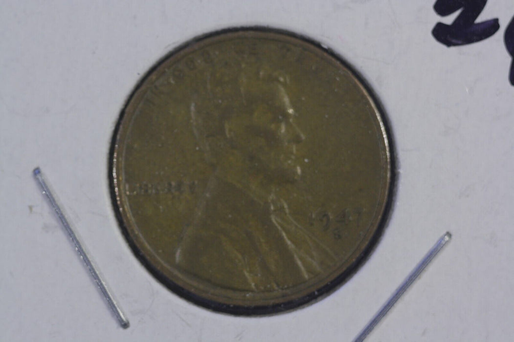 1947 S Lincoln Wheat Cent / Penny  AVE CIRCULATED