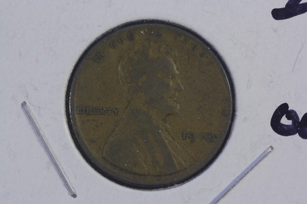 1910 P Lincoln Wheat Cent/Penny - Circulated - AG About Good