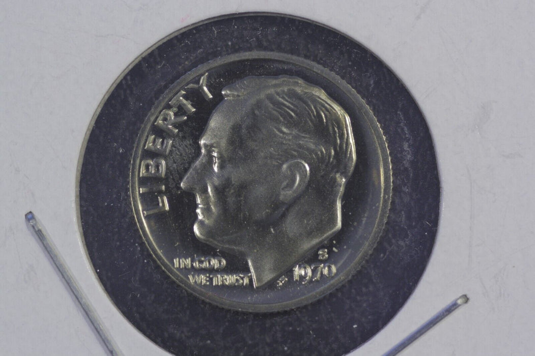 1970-S United States 10 cents, Roosevelt proof dime, San Francisco