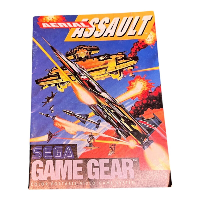 Aerial Assault w/ Instruction Manual - Sega Game Gear - Tested & Working