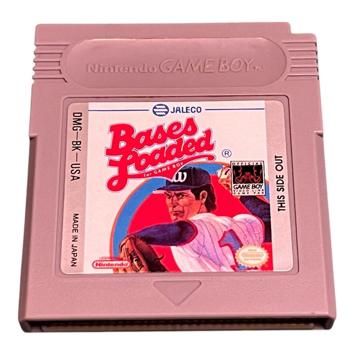 Bases Loaded (Nintendo Original GameBoy) Baseball Cartridge & OEM Clear Case