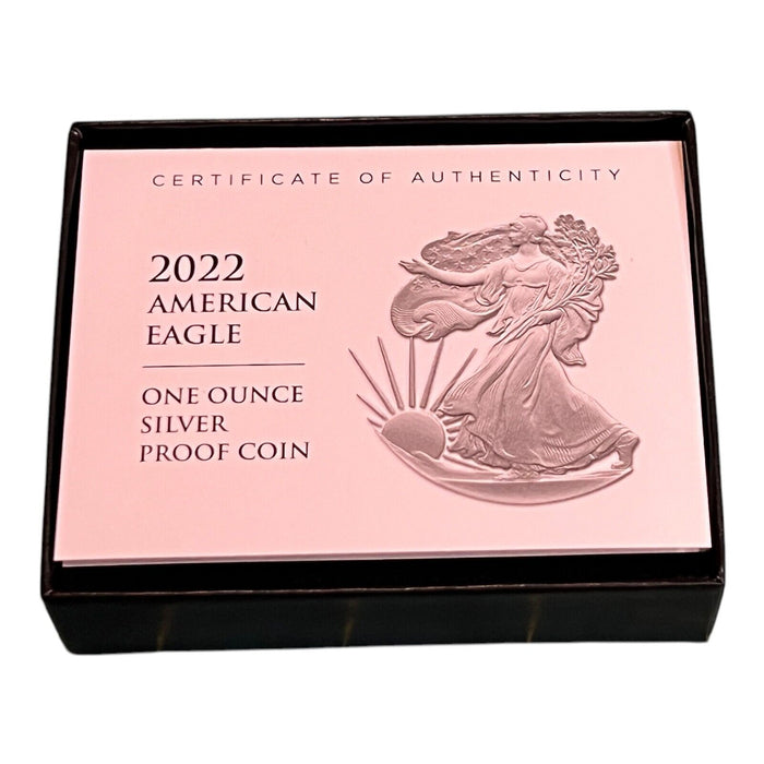 2022 W *PROOF* American Eagle 1 oz 99.9% Silver Coin from U.S. Mint Box & OGP!