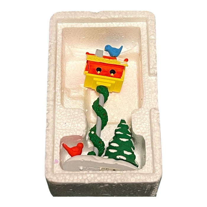 1990 Depart 56 Snow Village "A HOME FOR THE HOLIDAYS" Bird House #51659 Retired