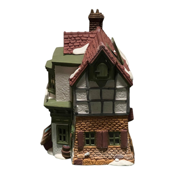 Dept 56 Ceramic Christmas Village House The Mermaid Fish Shoppe Box And Foam