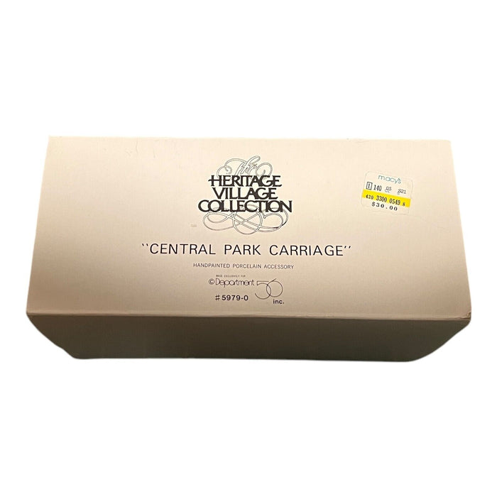 Dept 56 Central Park Carriage Christmas in the City w/ Box 59790 Retired