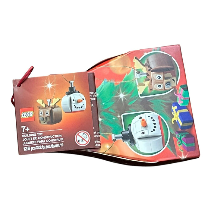 Lego 854050 Snowman & Reindeer Duo Set Holiday Christmas Ornaments - New Sealed