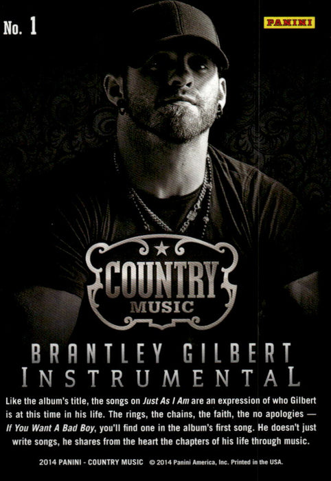 2014 Panini Country Music # 1 Brantley Gilbert Instrumental