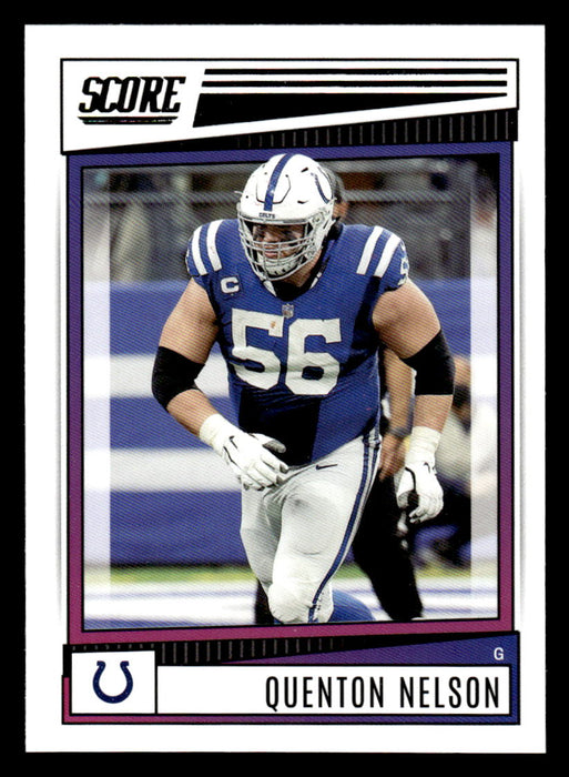 2022 Panini Score Football Quenton Nelson # 10 Base Indianapolis Colts