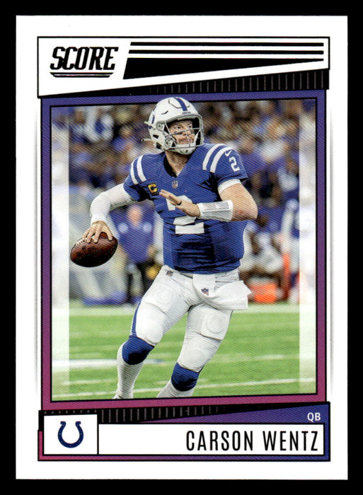 2022 Panini Score Football Carson Wentz # 11 Base Indianapolis Colts