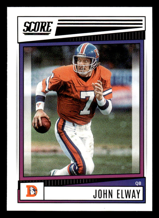 2022 Panini Score Football John Elway # 83 Base Denver Broncos