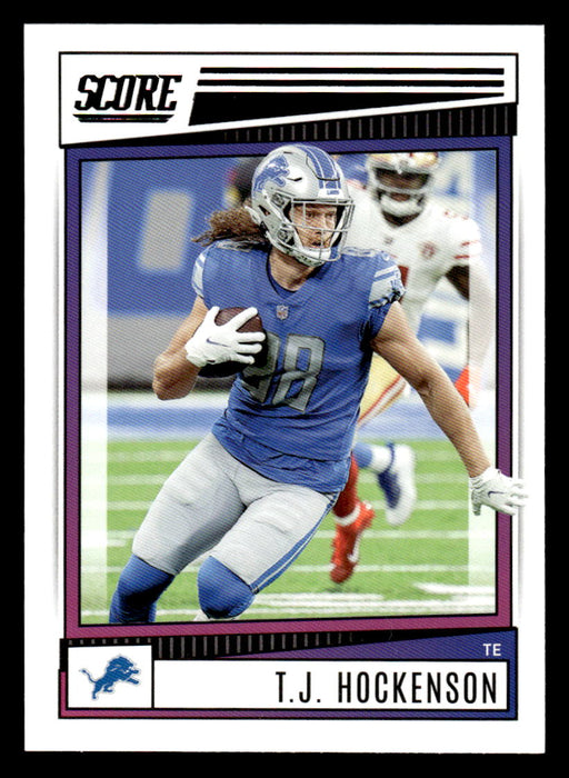 2022 Panini Score Football T.J. Hockenson # 85 Base Detroit Lions