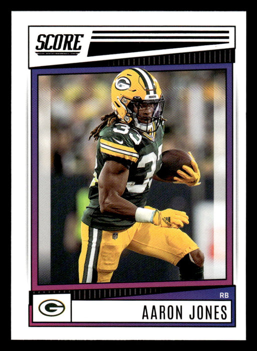 2022 Panini Score Football Aaron Jones # 97 Base Green Bay Packers