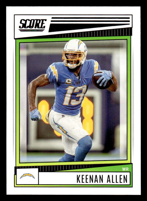 2022 Panini Score Football Keenan Allen # 133 Base Los Angeles Chargers