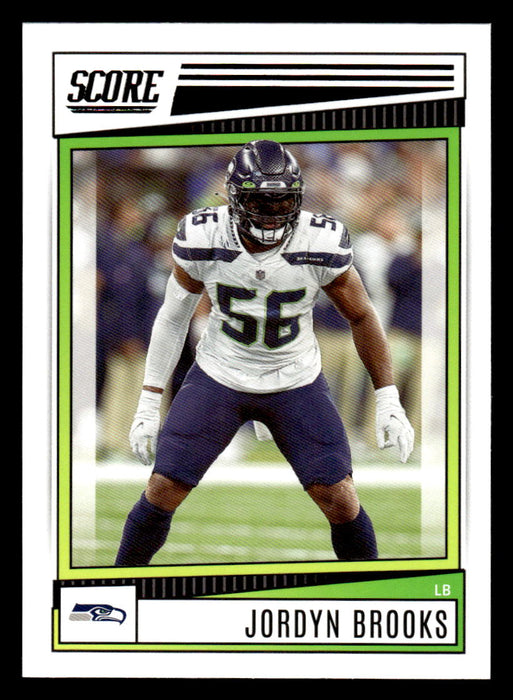 2022 Panini Score Football Jordyn Brooks # 178 Base Seattle Seahawks