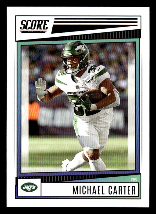 2022 Panini Score Football Michael Carter # 296 Base New York Jets