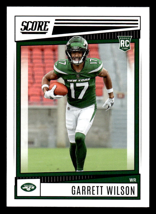 2022 Panini Score Football Garrett Wilson # 306 RC Base New York Jets