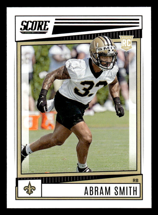 2022 Panini Score Football Abram Smith # 311 RC Base New Orleans Saints