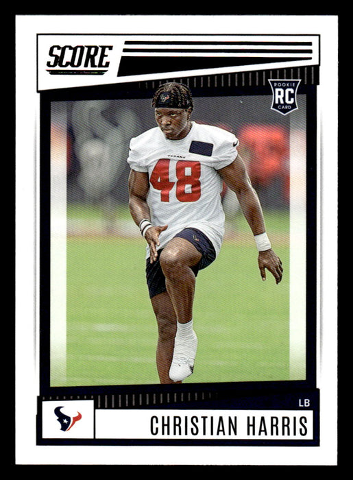 2022 Panini Score Football Christian Harris # 352 RC Base Houston Texans