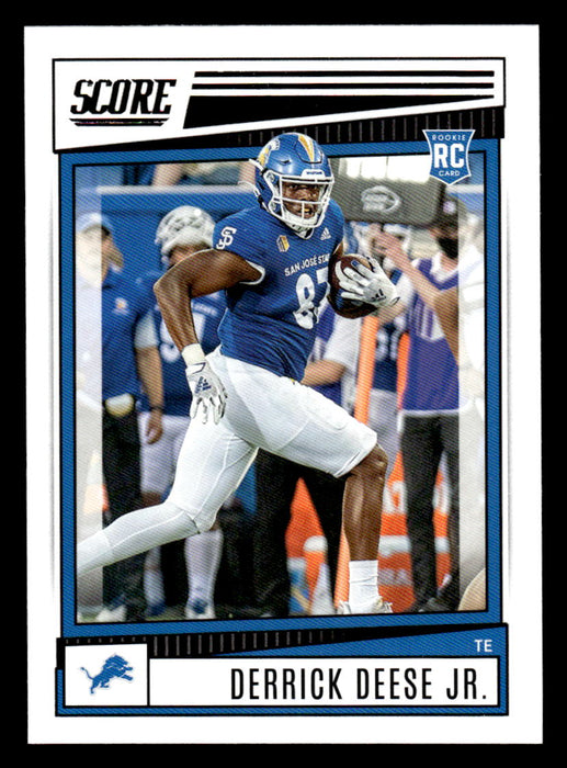 2022 Panini Score Football Derrick Deese Jr. # 376 RC Base Detroit Lions