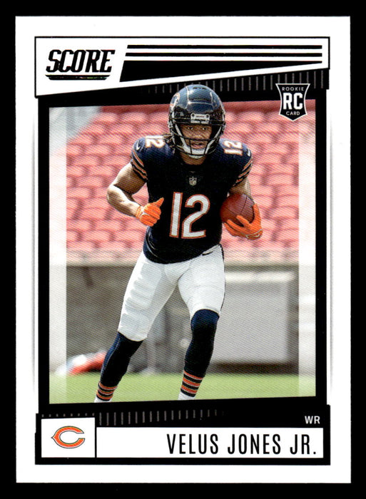 2022 Panini Score Football Velus Jones Jr. # 395 RC Base Chicago Bears