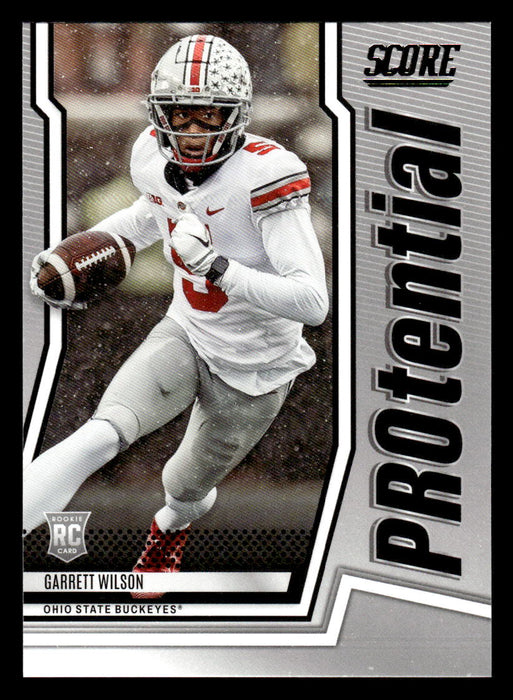 2022 Panini Score Football Garrett Wilson # P-GW RC Protential Ohio State Buckey