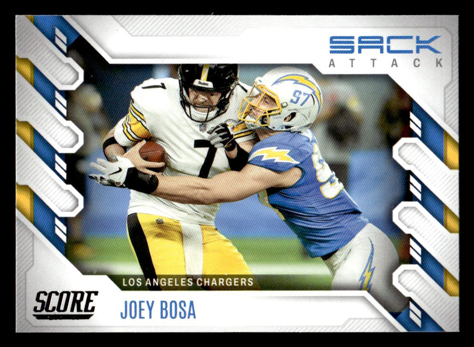 2022 Panini Score Football Joey Bosa # SA-JB Sack Attack Los Angeles Chargers