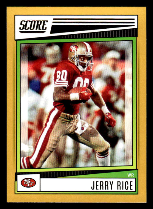 2022 Panini Score Football Jerry Rice # 170 Gold San Francisco 49ers