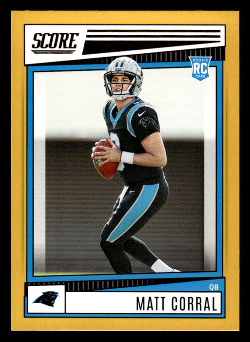 2022 Panini Score Football Matt Corral # 302 RC Gold Carolina Panthers