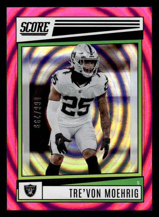 2022 Panini Score Football Tre'von Moehrig # 130 Eclipse 66/299 Las Vegas Raider