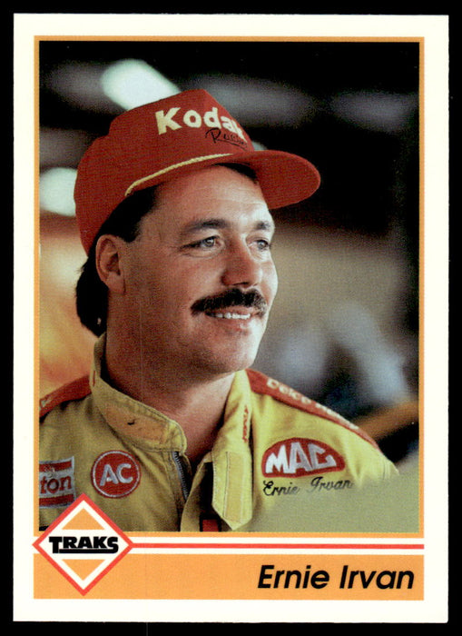 Ernie Irvan 1992 Traks Base Front of Card