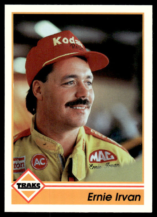 Ernie Irvan 1992 Traks Base Front of Card