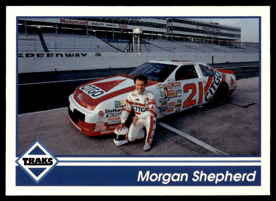 Morgan Shepherd 1992 Traks Base Front of Card