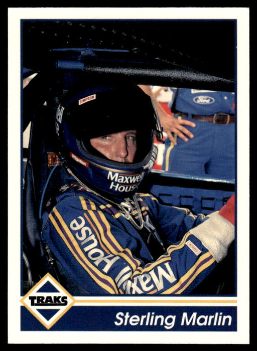 Sterling Marlin 1992 Traks Base Front of Card