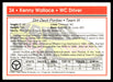 Kenny Wallace 1992 Traks Base Back of Card