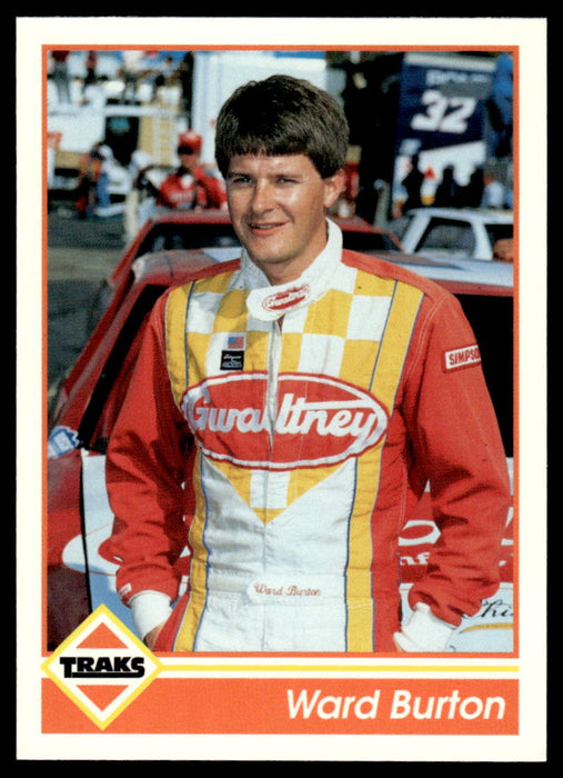 Ward Burton 1992 Traks Base Front of Card