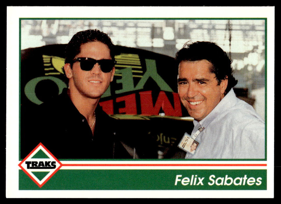 Felix Sabates 1992 Traks Base Front of Card